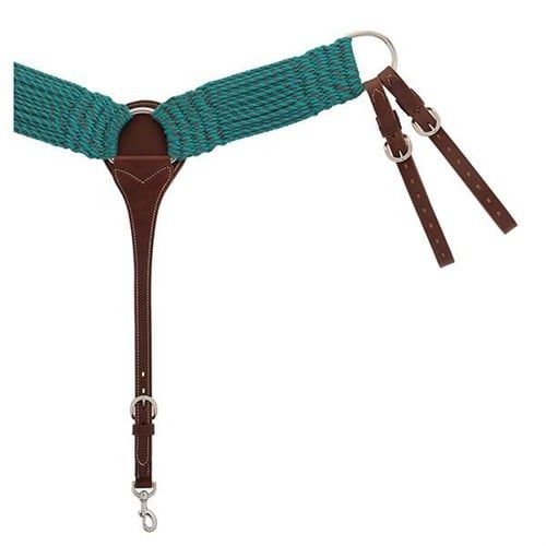 EcoLuxe Bamboo Breast Collar, Roper, Turquoise/Charcoal