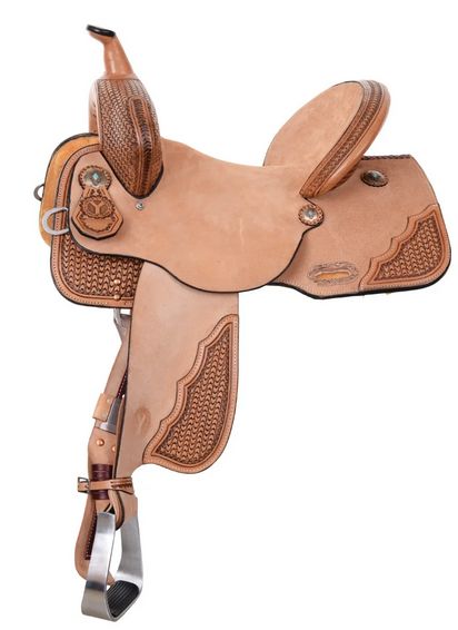 14.5 14.5" Wide Bar Circle Y Dawson Barrel Saddle