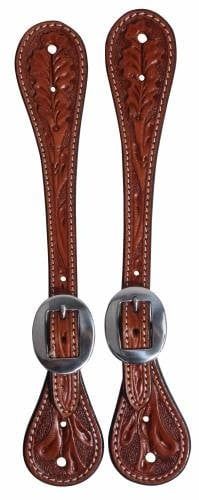 Spur Straps - Adult Oak Tooled Guthrie