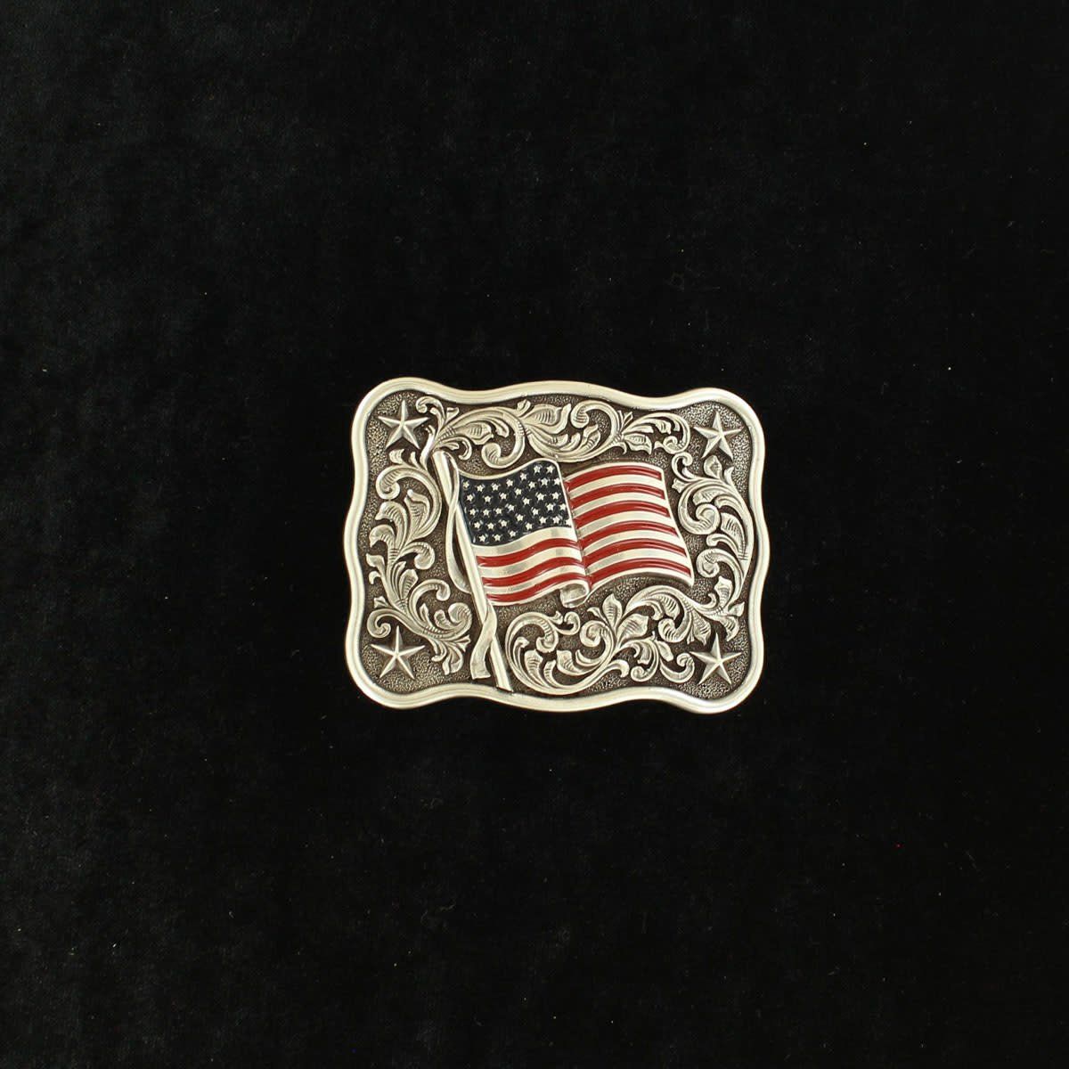 Belt Buckle - Youth Size Stars and Flag