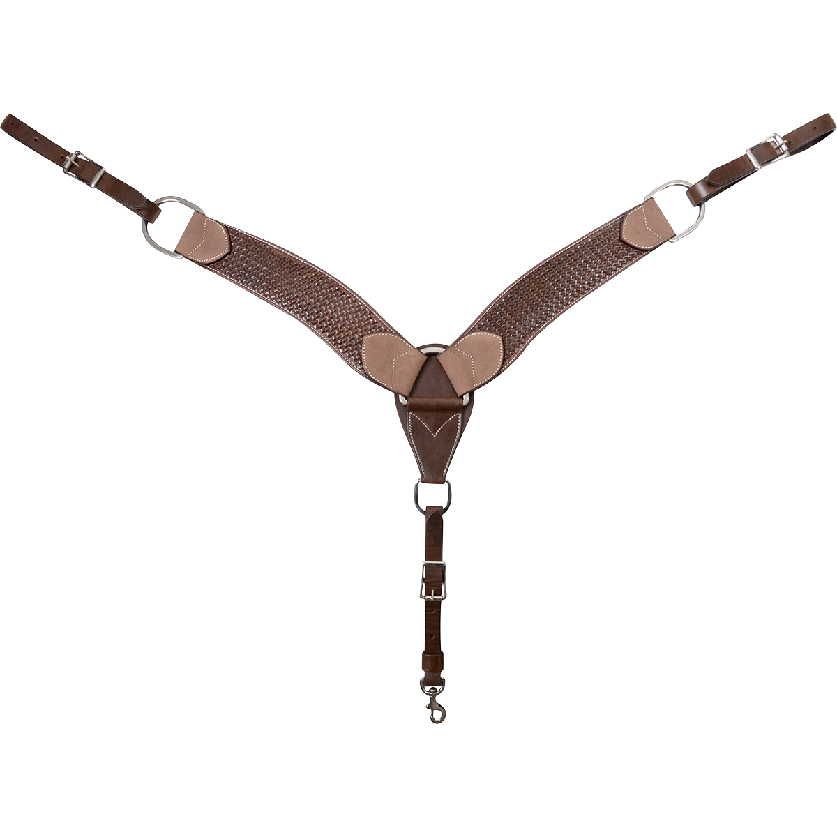Cashel Basketweaver Breastcollar, Chocolate - 2-3/4"