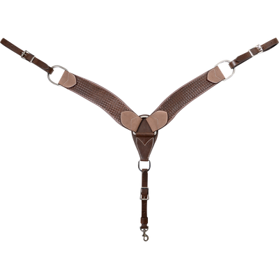 Cashel Basketweaver Breastcollar, Chocolate - 2-3/4"
