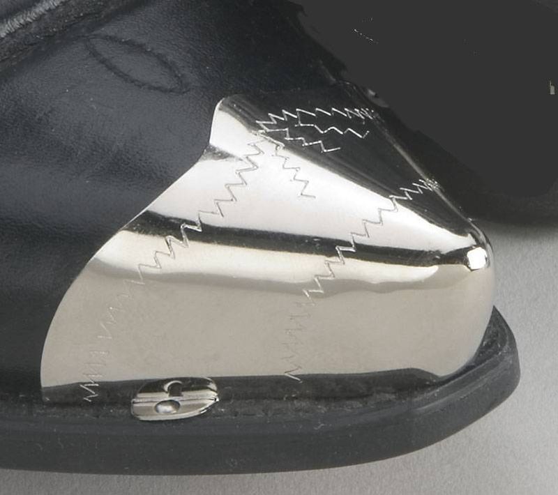 Boot Toe Tips - Etched Silver