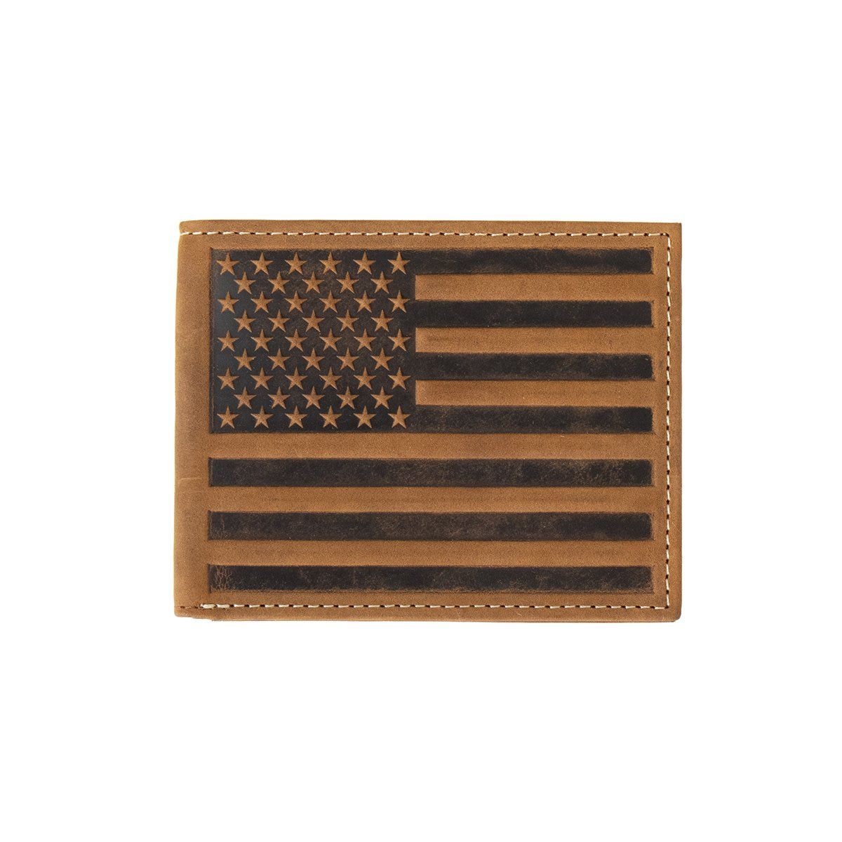 Wallet - Bifold with Embossed American Flag