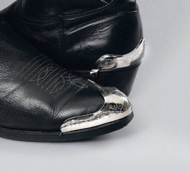 Boot Toe Tips - Silver Engraved