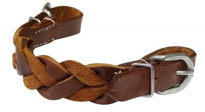 Curb Strap - Braided Leather
