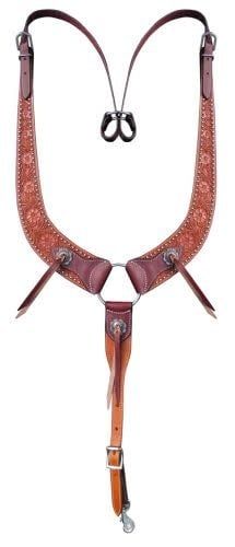 Showman Pulling Collar, Flower Tooled