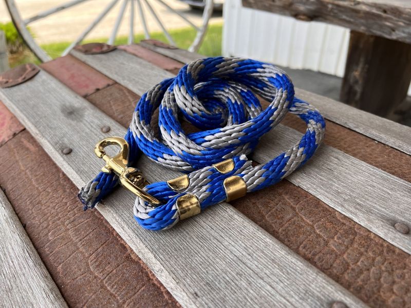 Nylon Lead - Blue and Silver