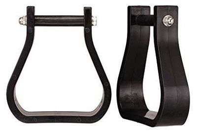 Polymer/Synthetic Western Stirrups - Black, Full