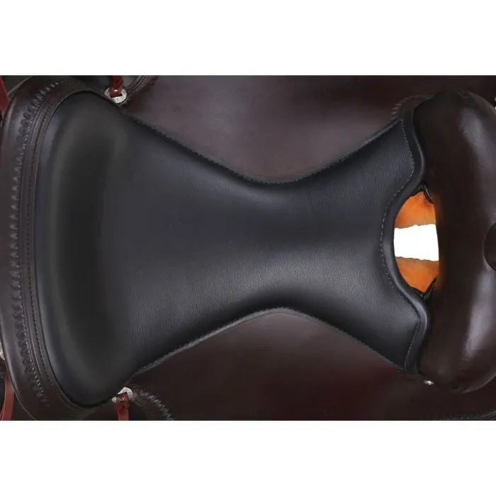 15" Wide Circle Y Omaha Flex2 Lite Saddle - Walnut