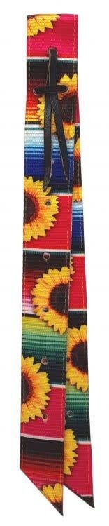 Showman Nylon Off Billet Serape and Sunflower Print