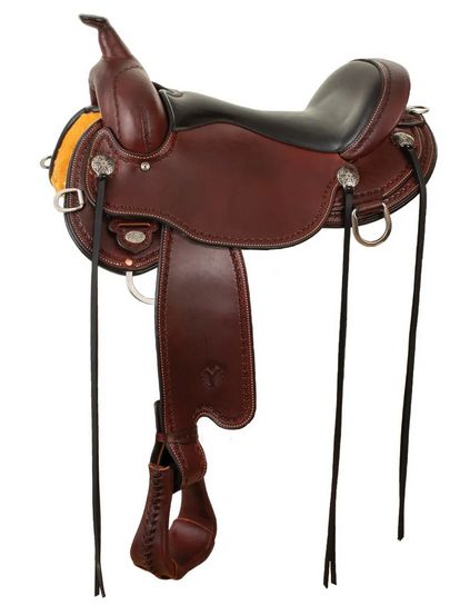 16" Wide Circle Y Salt River Trail Saddle Flex2, Black