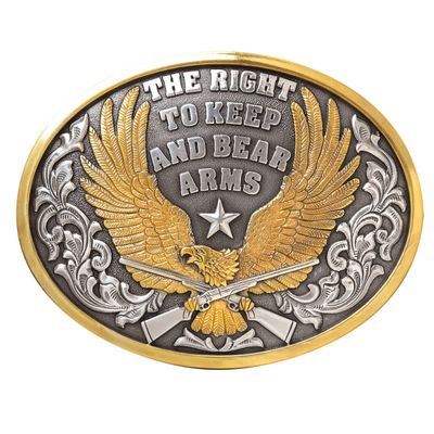 Belt Buckle - Nocona Mens Oval Bear Arms Buckle