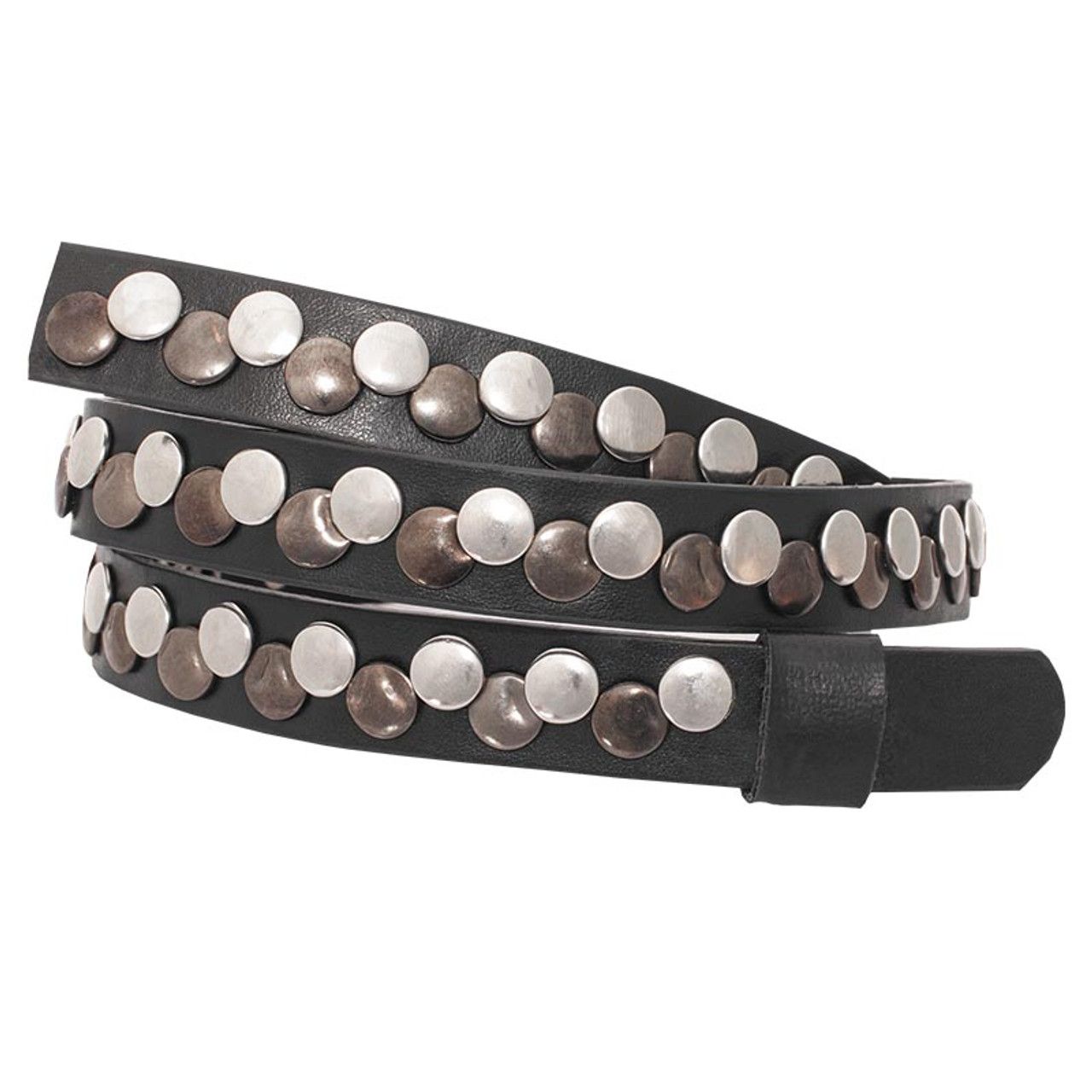 Hat Band - Black with Two-Tone Studs