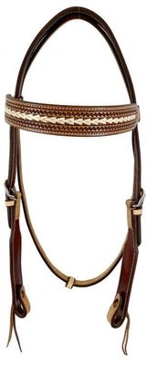 Browband Headstall with Rawhide Accent