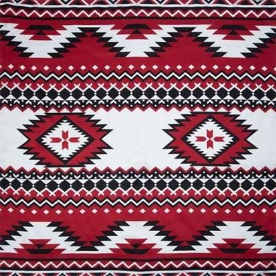 Wild Rag Silk Scarf - 34.5" Red/Black Southwest
