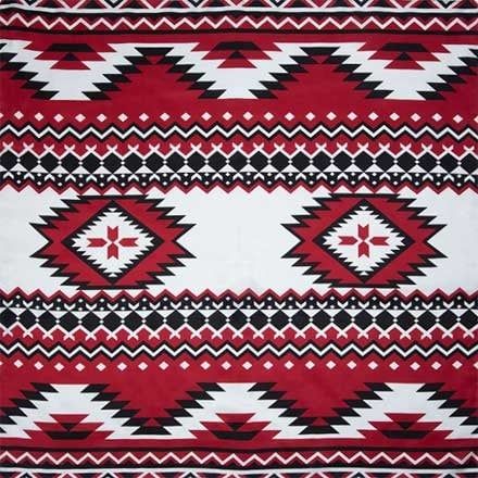 Wild Rag Silk Scarf - 34.5" Red/Black Southwest
