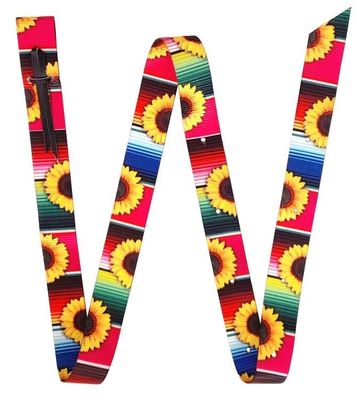 Showman Nylon Tie Strap Serape and Sunflower Print