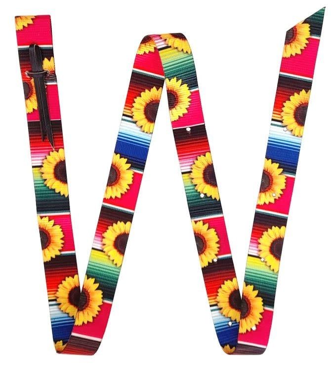 Showman Nylon Tie Strap Serape and Sunflower Print