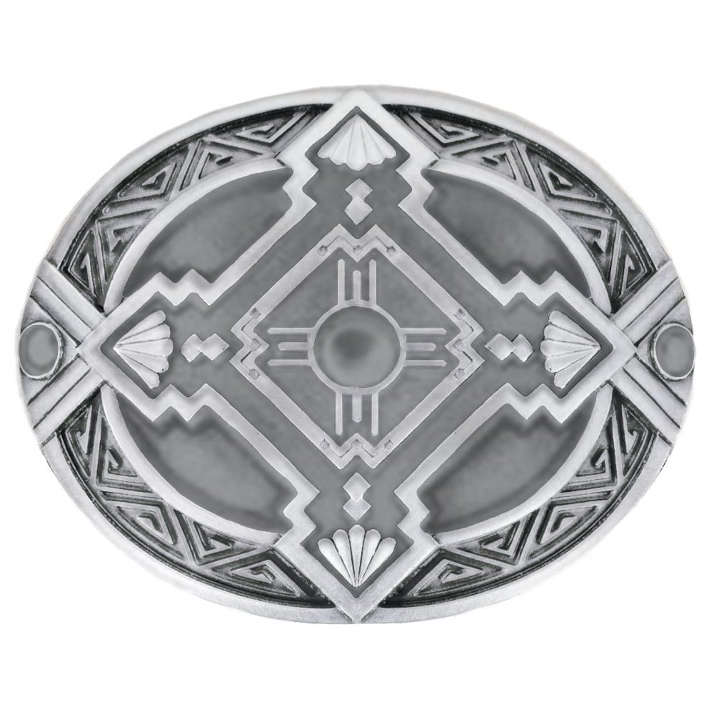 Belt Buckle - Oval Southwestern