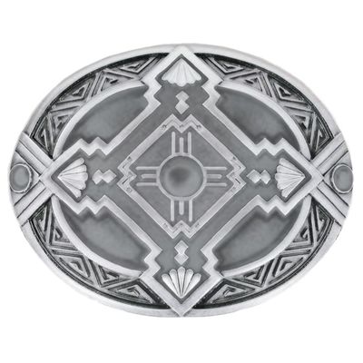 Belt Buckle - Oval Southwestern