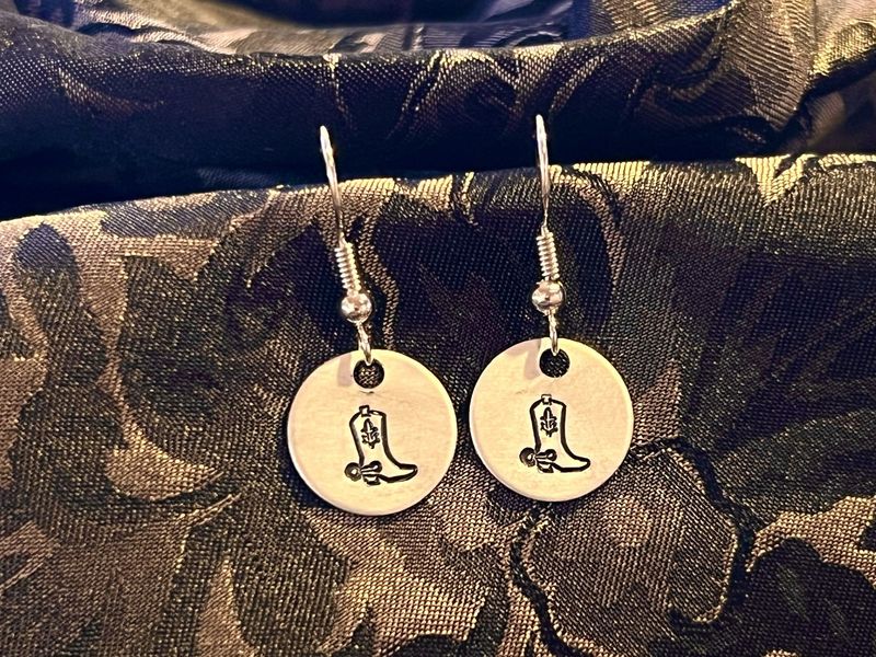 Earrings - Stamped Western Boot