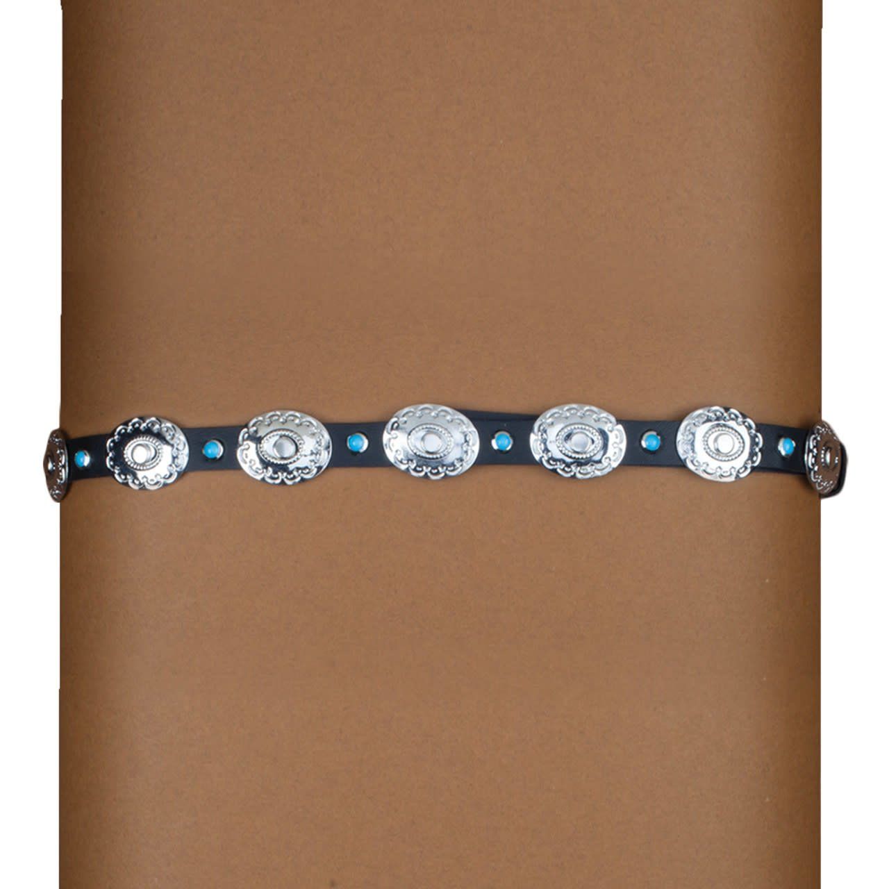 Hat Band - Conchos and Turquoise Beads