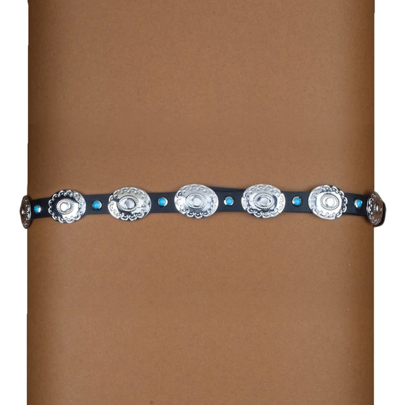 Hat Band - Conchos and Turquoise Beads