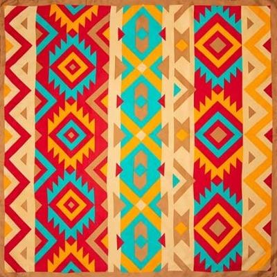 Wild Rag Silk Scarf - 34.5" Gold and Red