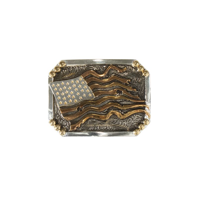 Belt Buckle - Tri-Metal American Flag Belt Buckle - Tri-Metal American Flag