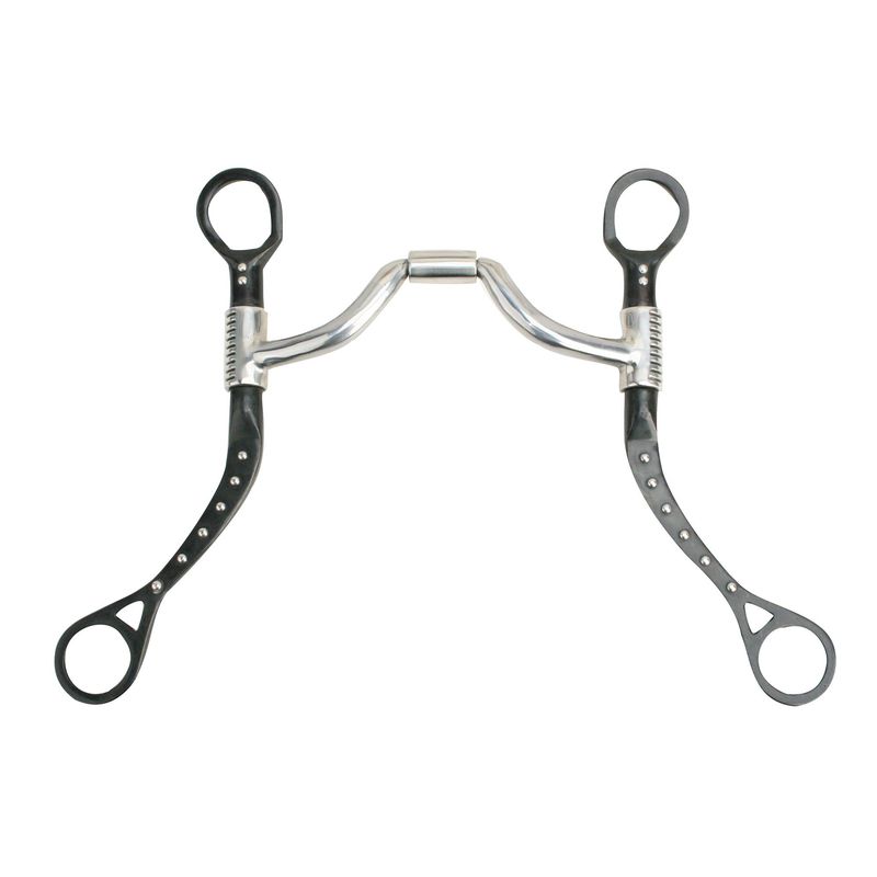 Myler MBB Black Steel Flat Shank Medium Wide Ported Barrel MB 33 5"