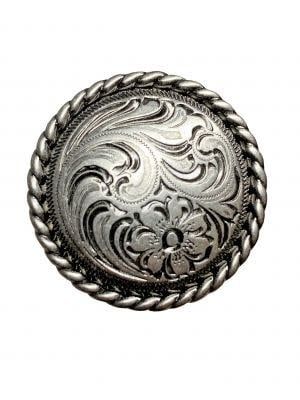Silver Engraved Concho - 1" (Sold in Pairs)