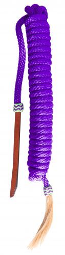 Mecate Reins - Nylon with Horse Hair Tassel - 23' 