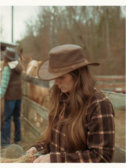 Outback Wagga Wagga Hat with Mesh - Brindle
