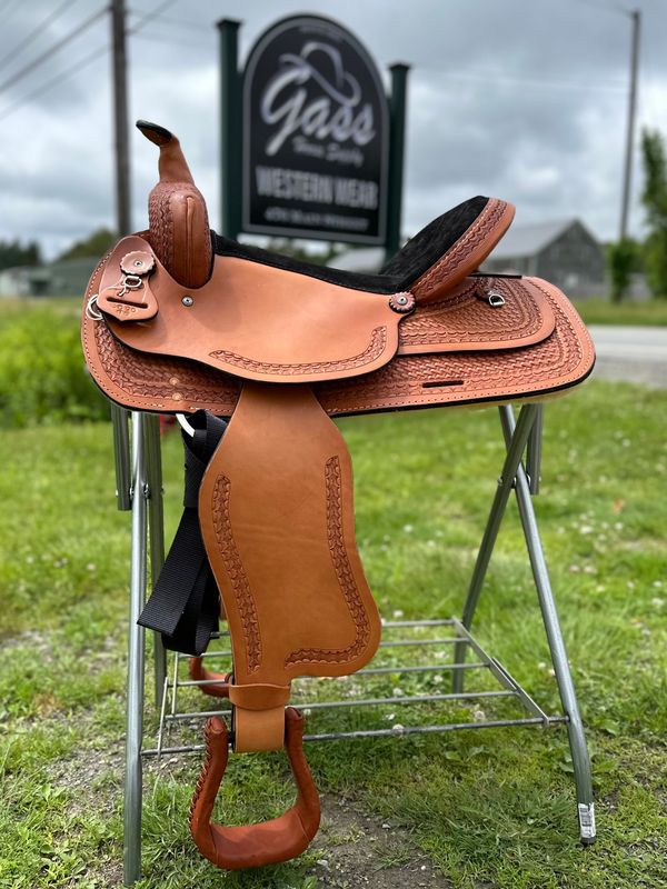 16" REG Bar Nash Western Trail Pleasure Saddle - Light Oil