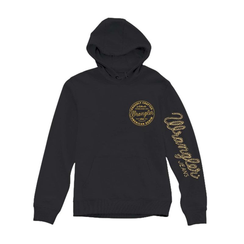 Men's Wrangler Graphic Hoodie - Jet Black