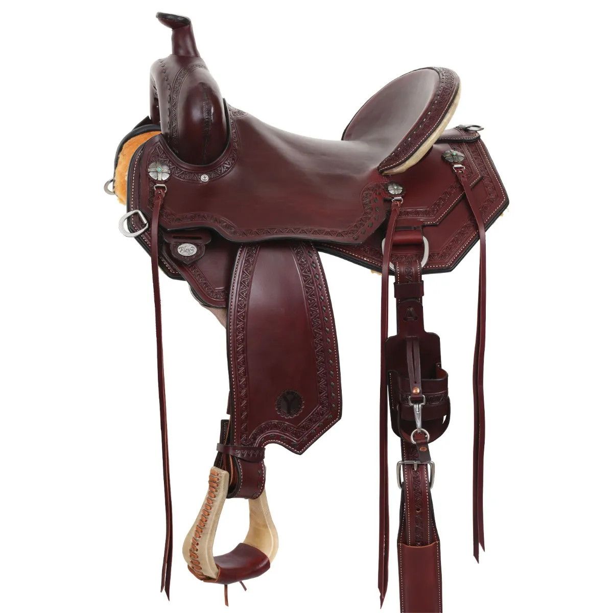 16" Wide Bar Circle Y Jackson Flex2 Trail Saddle