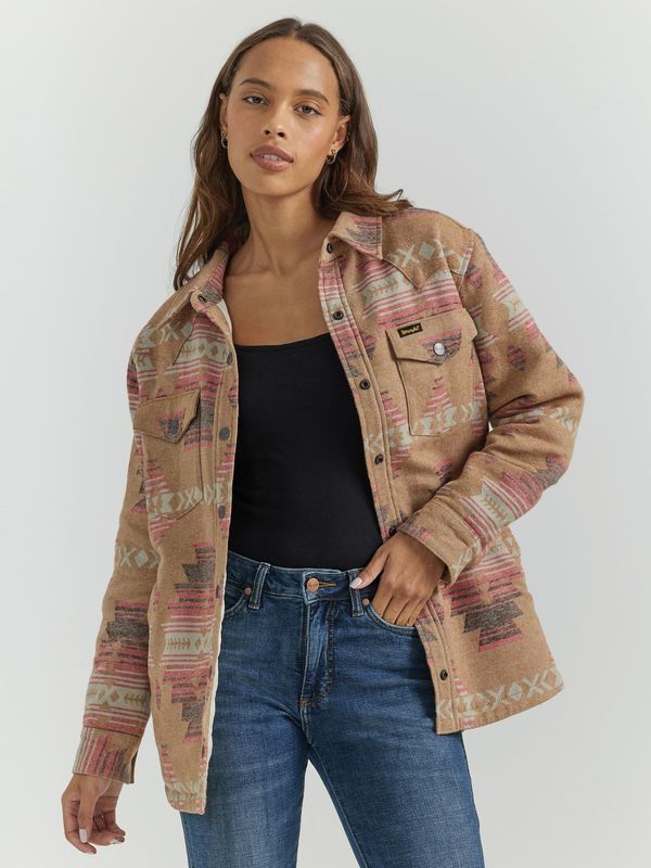 Women's Wrangler Retro Jacket - Brown & Pink Women's Wrangler Retro Jacket - Brown & Pink