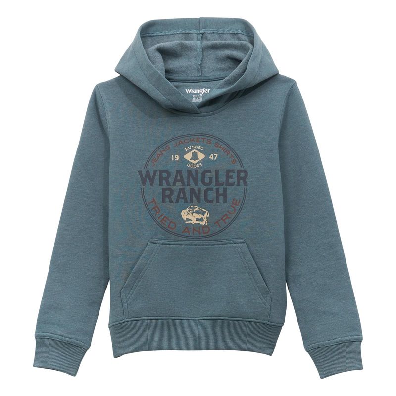 Youth Wrangler Ranch Hoodie - Goblin Blue