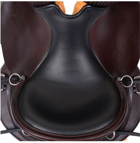 16" Wide Circle Y Sulphur River Trail Saddle, Black