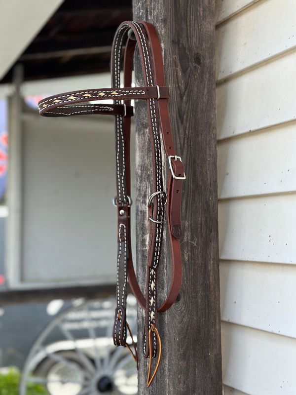 Browband Headstall with Buckstitch