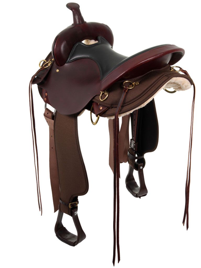 16" Wide Circle Y High Horse - Eldorado Cordura Trail Saddle - Black
