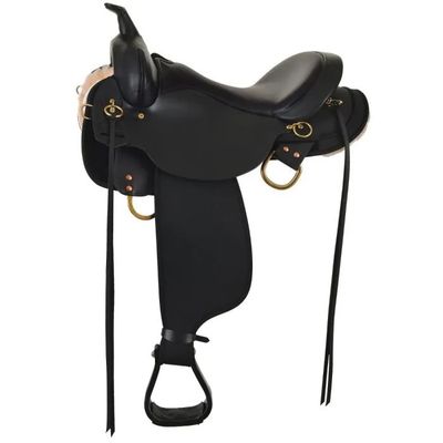 15" Wide Circle Y High Horse - Eldorado Cordura Trail Saddle - Black