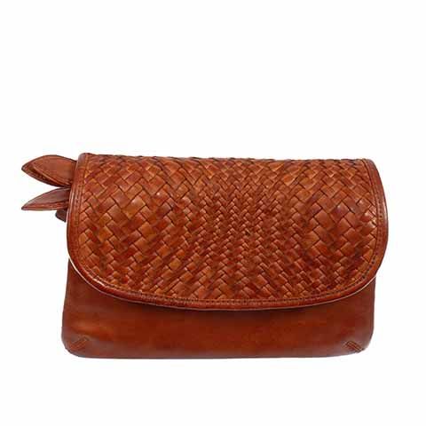 Handbag - Cognac Leather Cross Body/Clutch