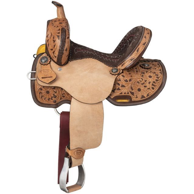 10"  Wide Bar Youth Hawley Barrel Saddle - Light Oil
