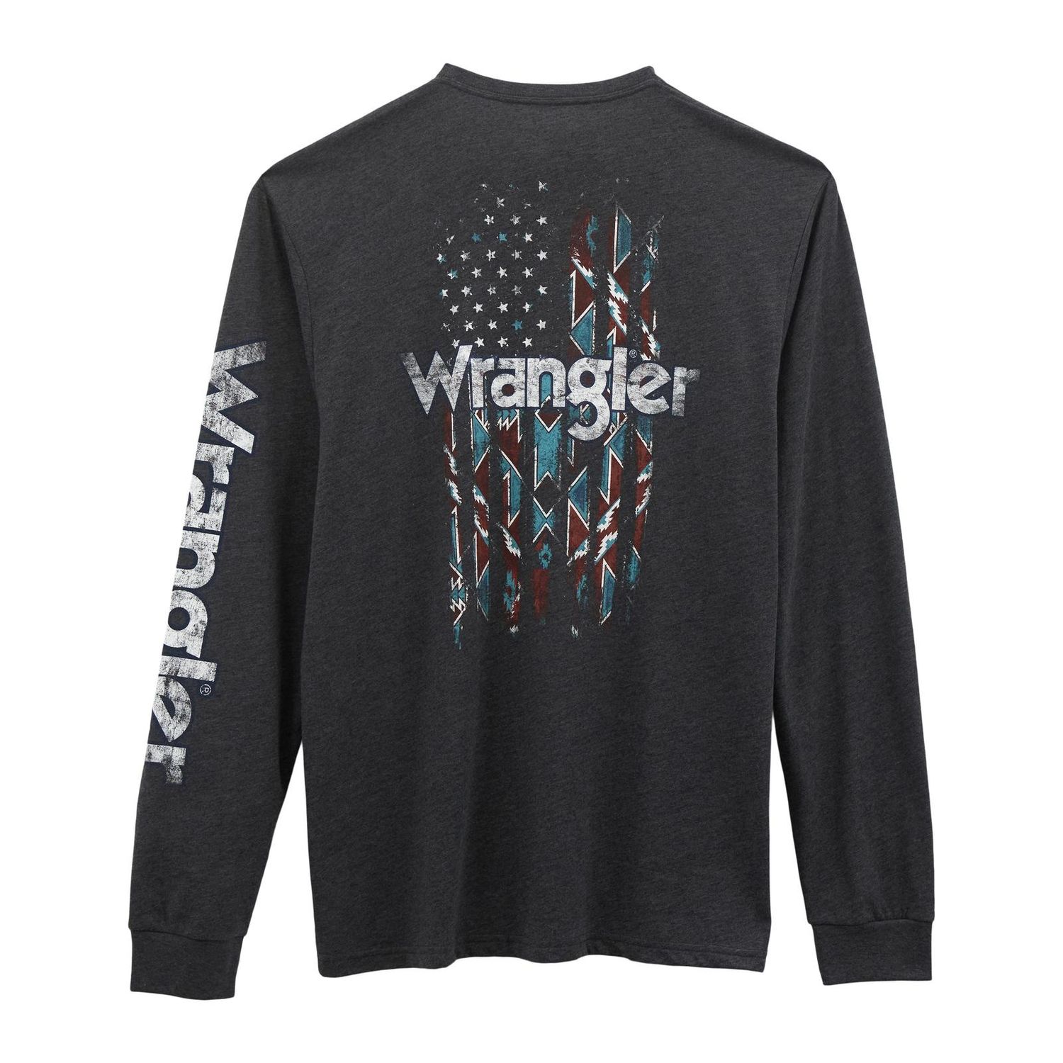 Wrangler® Graphic Long Sleeve T-shirt - Regular Fit - Caviar Heather