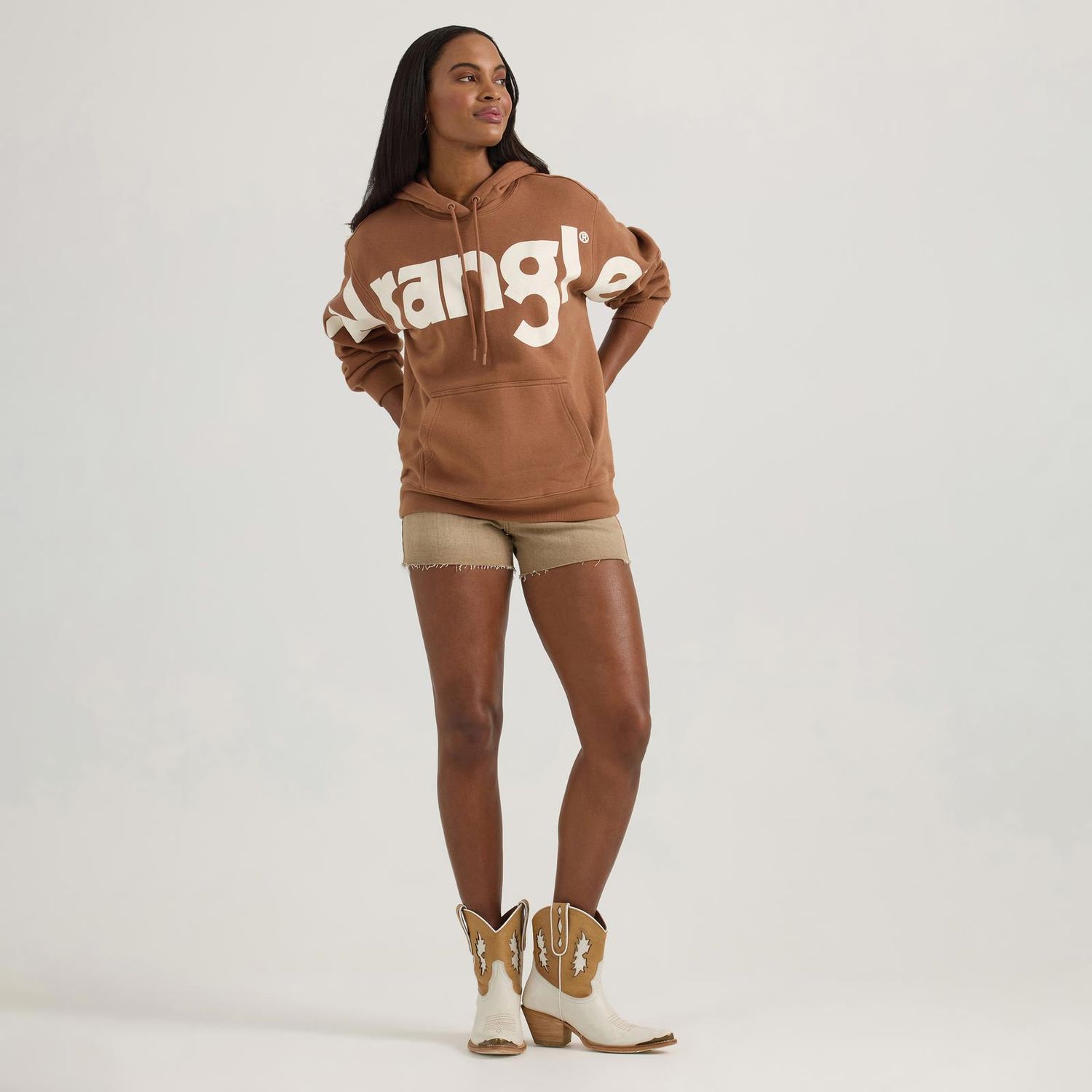 Wrangler Retro® Americana Hoodie - Brown Wrangler Retro® Americana Hoodie - Brown