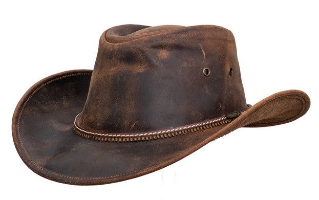Outback Pardoner  Leather Hat, Brown