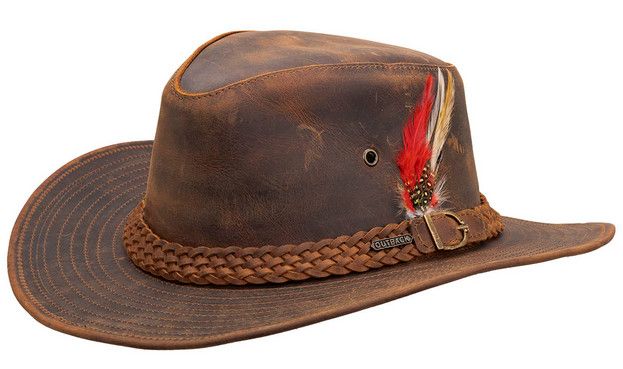 Outback Frontier Forge Leather Hat, Brown