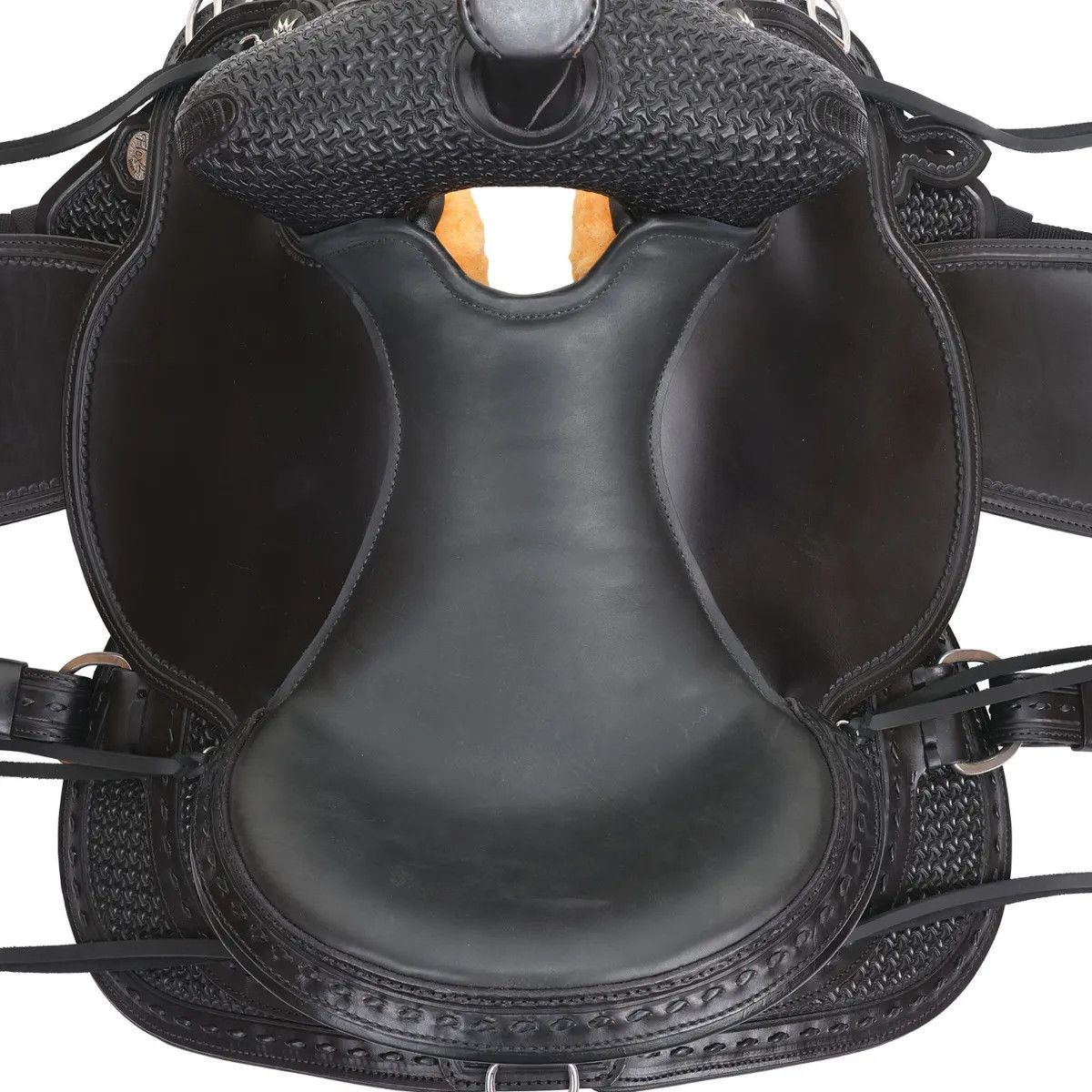 16" Wide Bar Circle Y Dark Rider Flex2 Trail Saddle